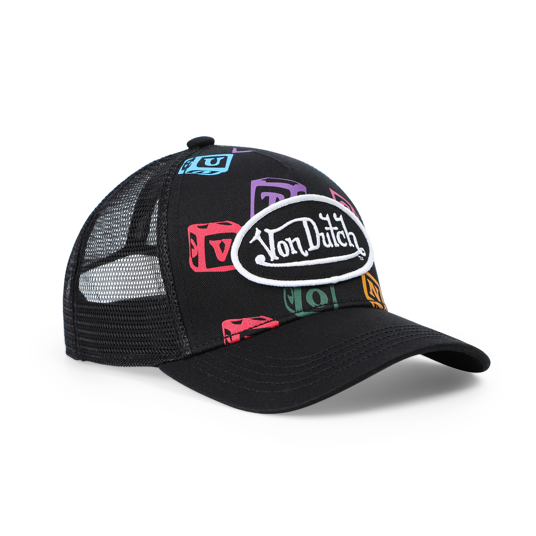 Kids Classic Trucker Hat - Black Blocks — image 6