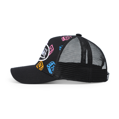 Kids Classic Trucker Hat - Black Blocks