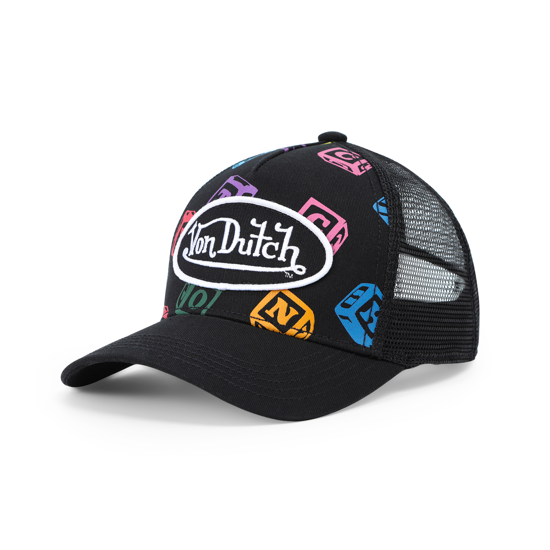 Kids Classic Trucker Hat - Black Blocks — image 8
