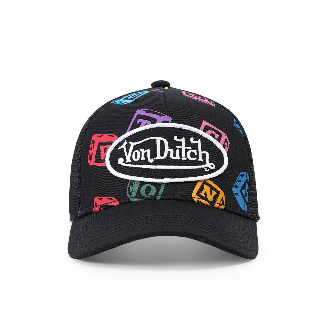 Kids Classic Trucker Hat - Black Blocks — image 9