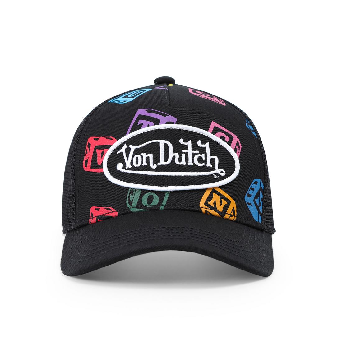 Kids Classic Trucker Hat - Black Blocks — image 1
