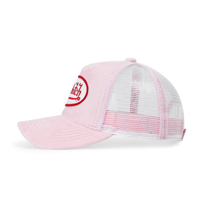 Kids Velvet Trucker Hat -  Pink Crush