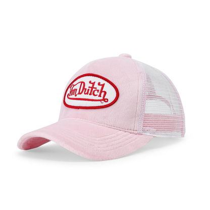 Kids Velvet Trucker Hat -  Pink Crush