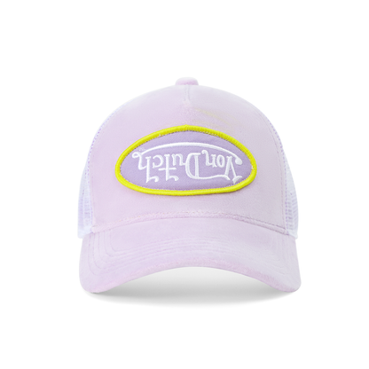 Kids Velvet Trucker Hat -  Light Purple