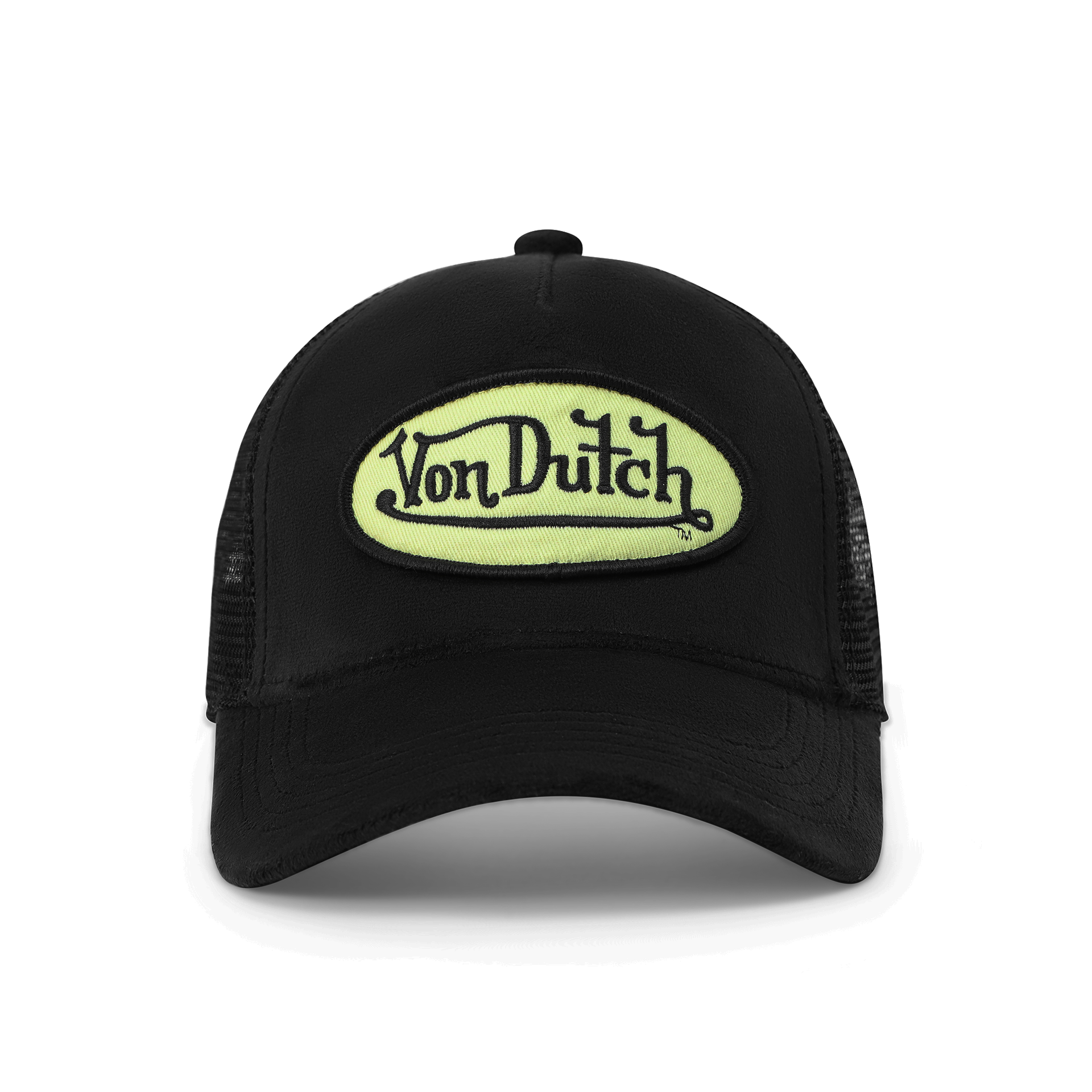 Kids Velvet Trucker Hat - Black & Yellow – Von Dutch
