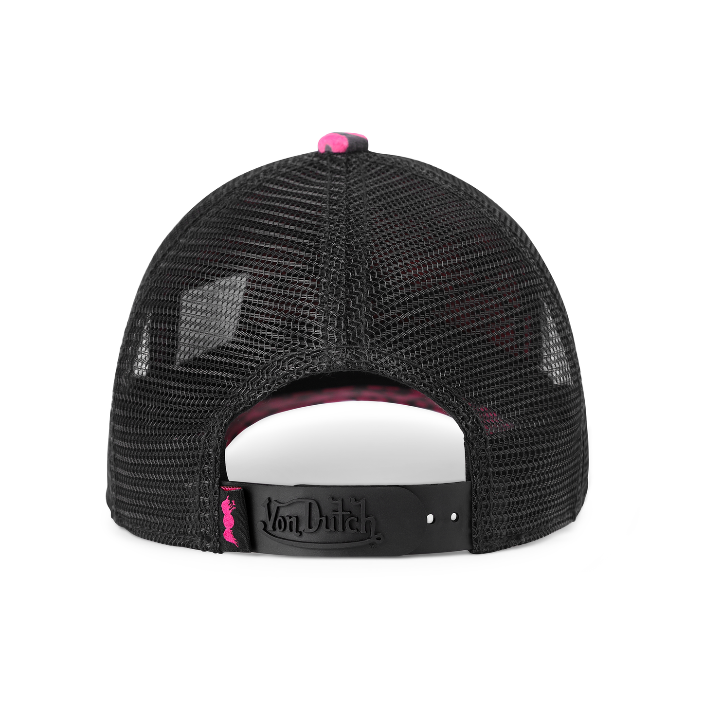 Kids Velvet Trucker Hat - Hot Pink Cheetah