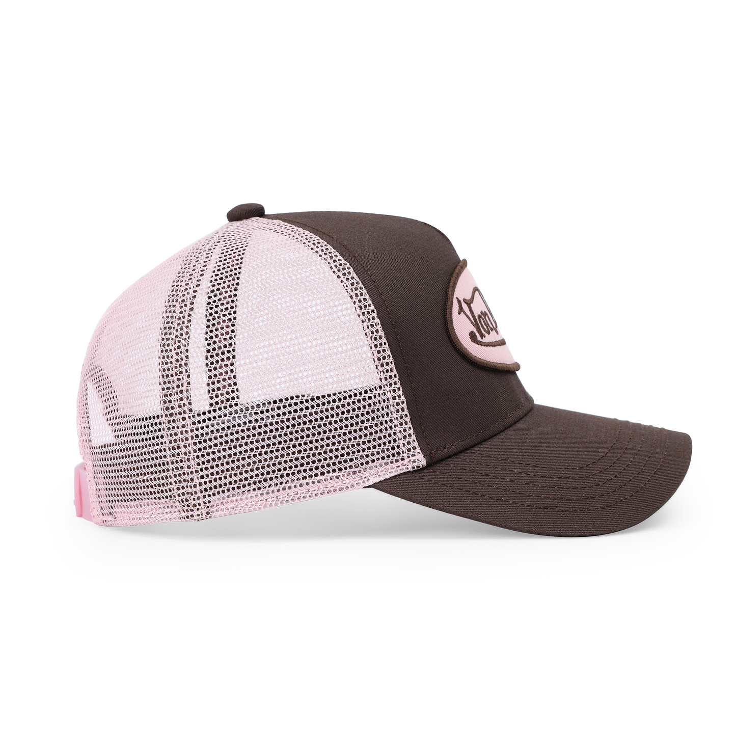 Kids Classic Trucker Hat - Brown & Pink