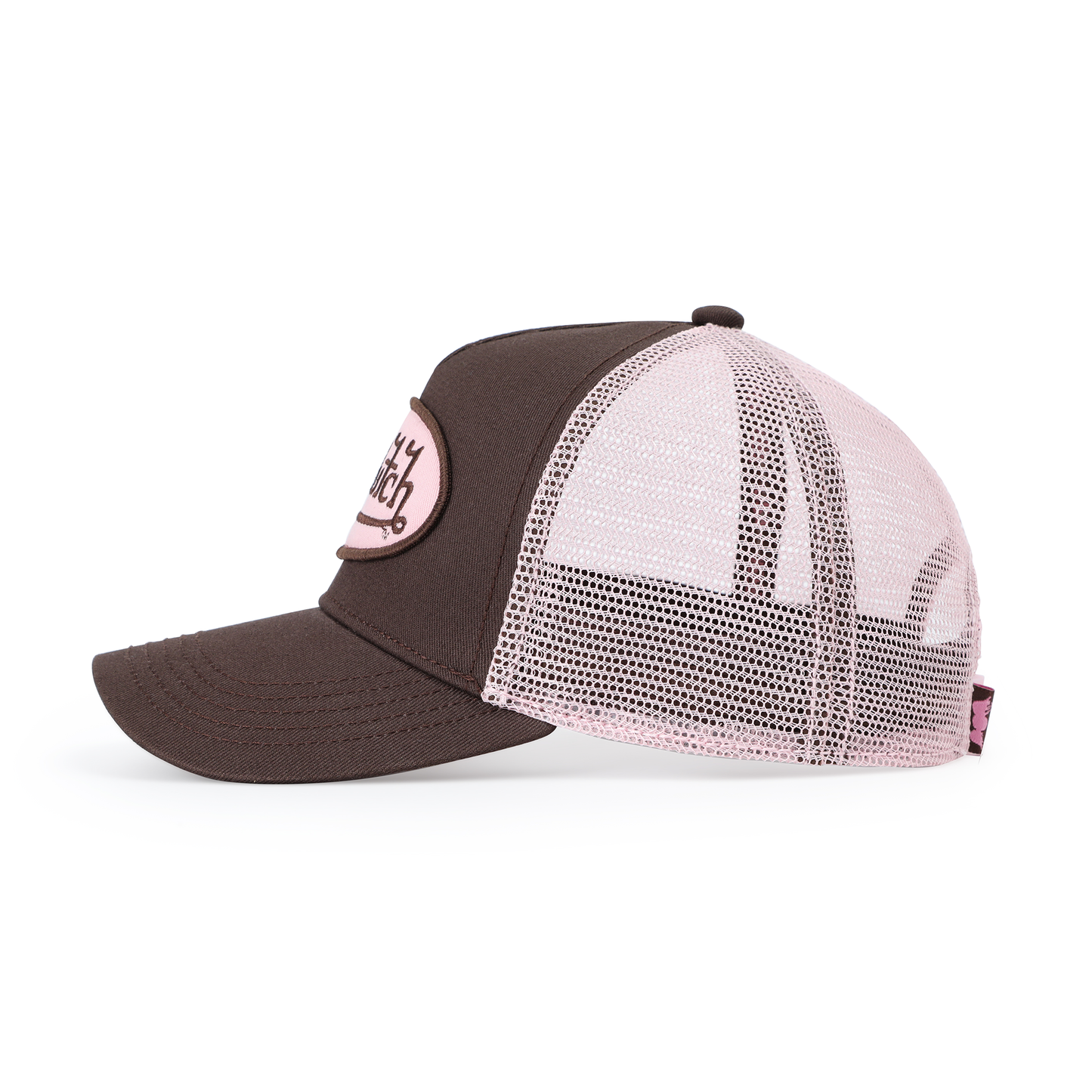 Kids Classic Trucker Hat - Brown & Pink