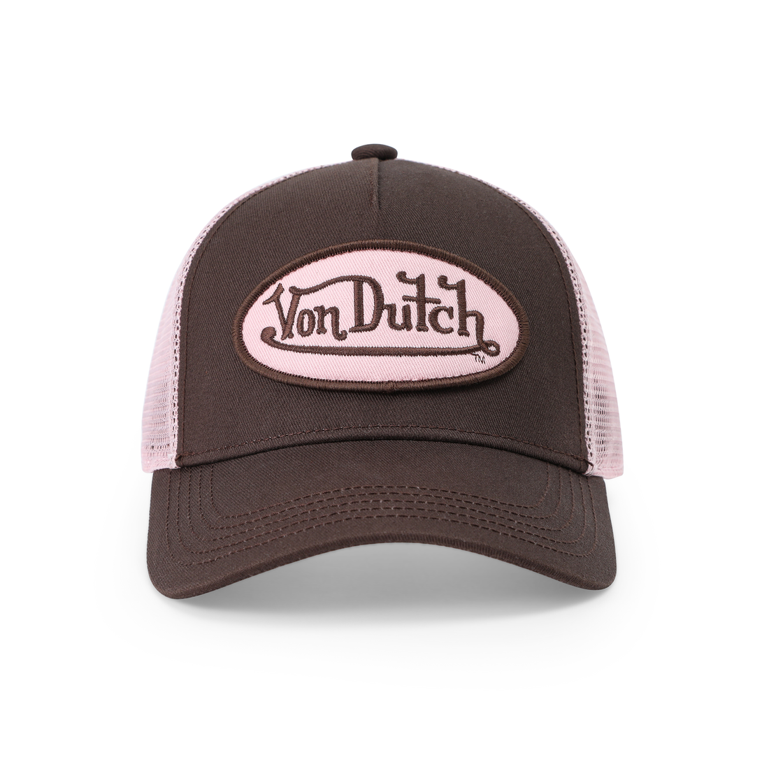 Kids Classic Trucker Hat - Brown & Pink — image 9