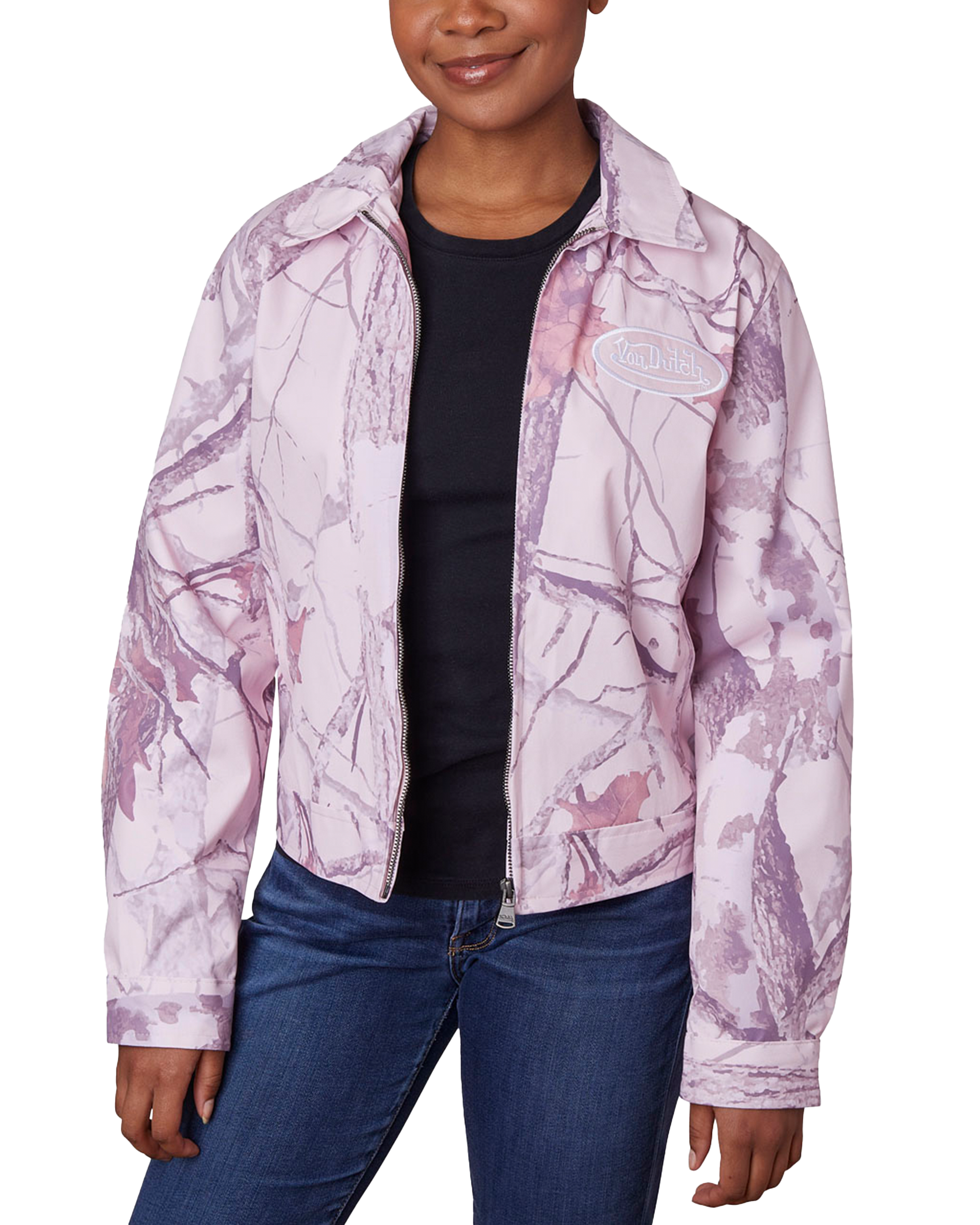 Mechanical Stretch Twill - Pink Tree Camo