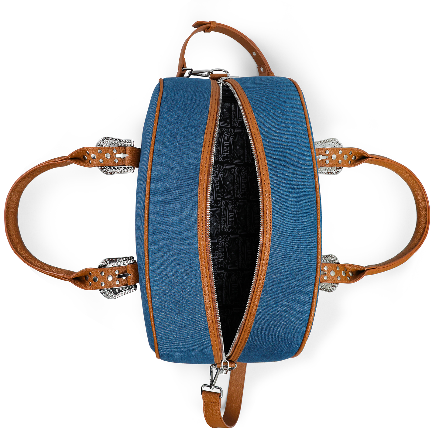 Denim & Brown Duffle Bowling Bag