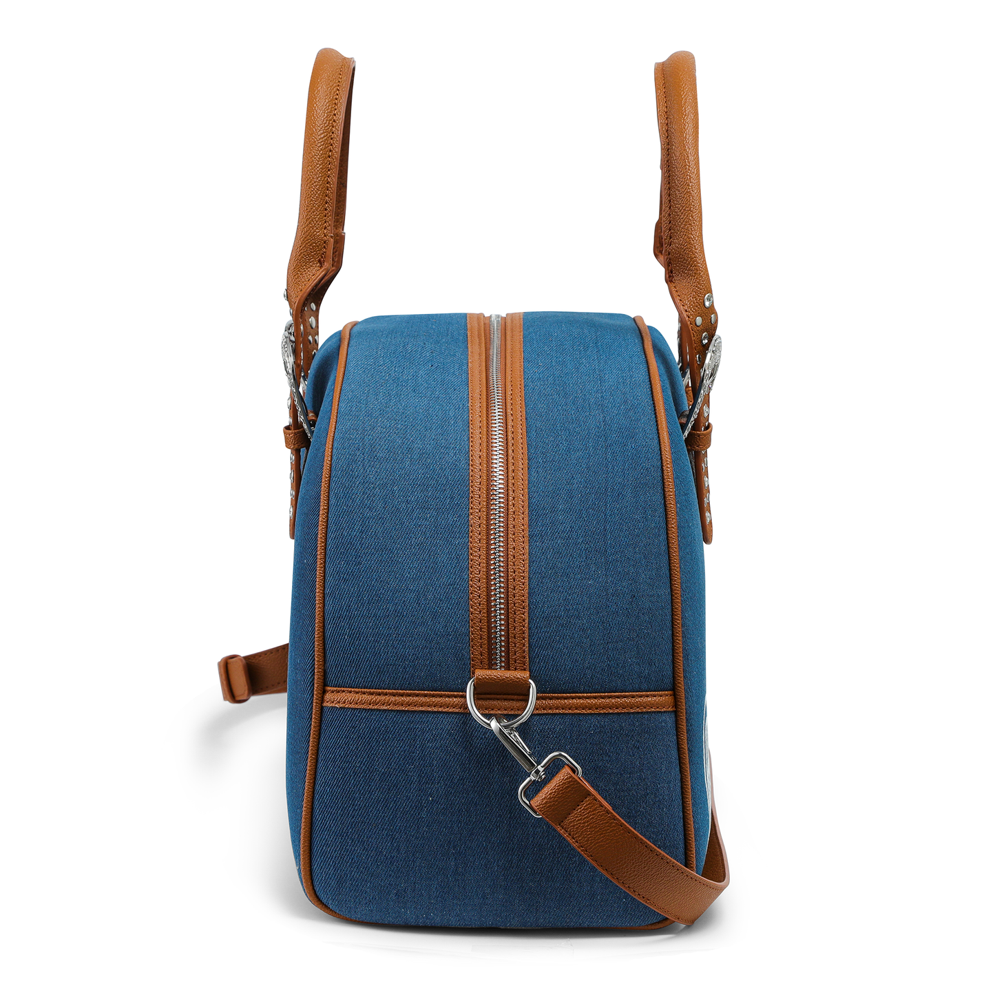 Denim & Brown Duffle Bowling Bag