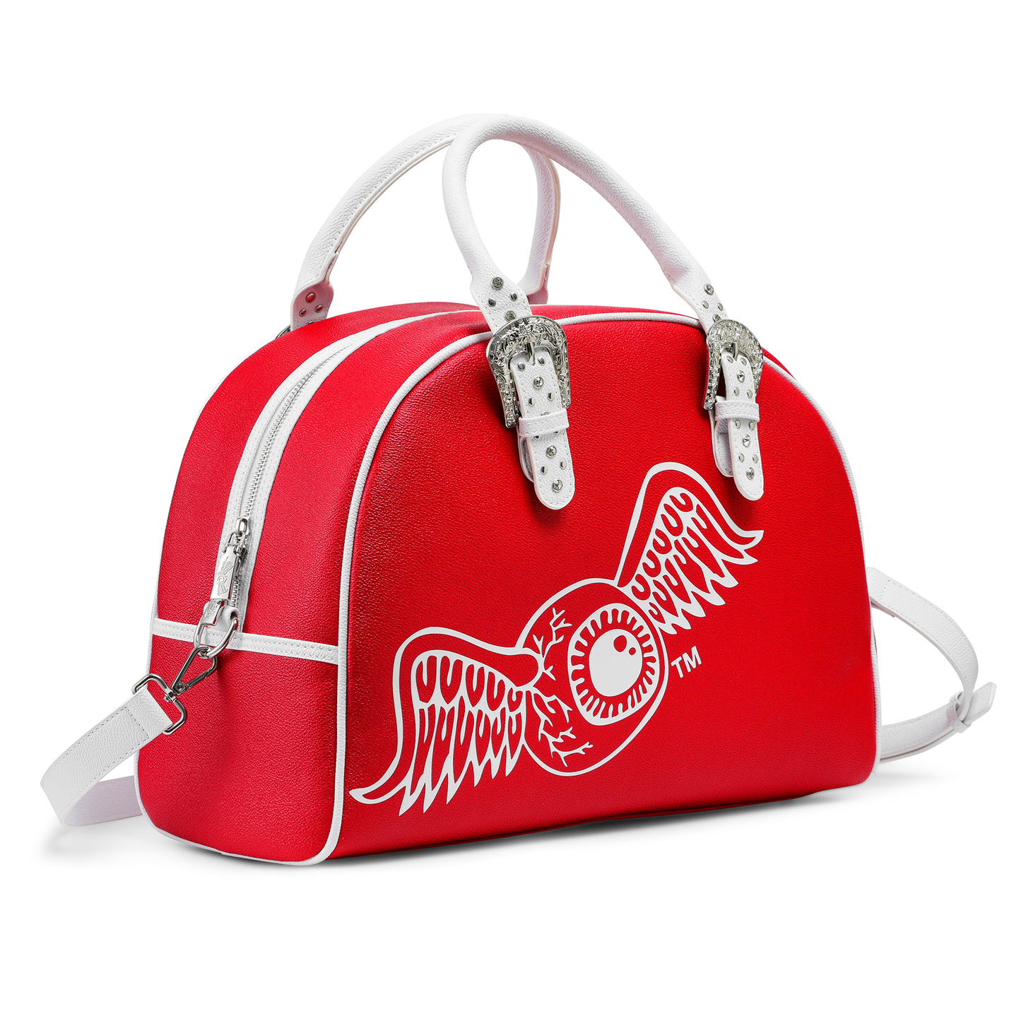 Red & White Duffle Bowling Bag