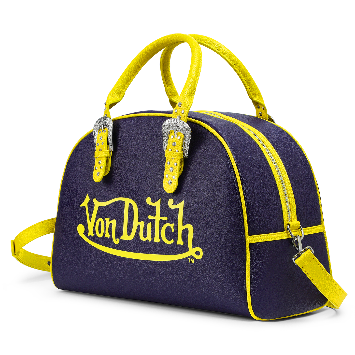 Navy Blue & Yellow Duffle Bowling Bag
