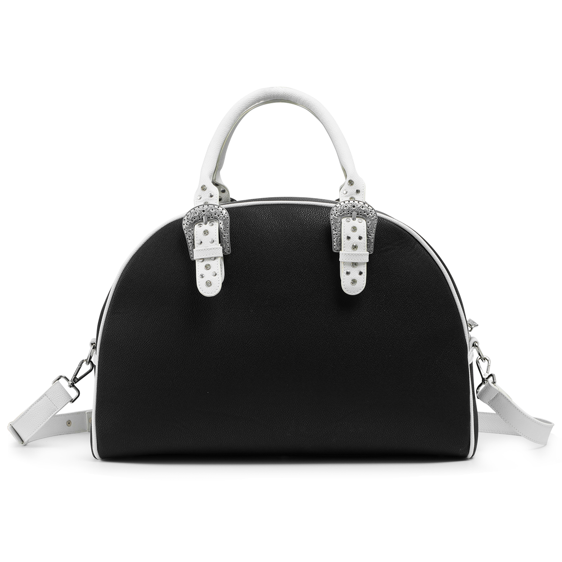 Classic Black & White Duffle Bowling Bag