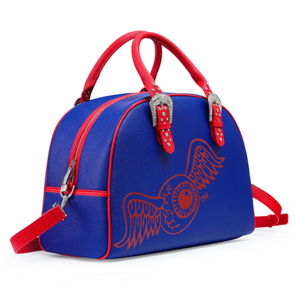 Blue & Red Duffle Bowling Bag