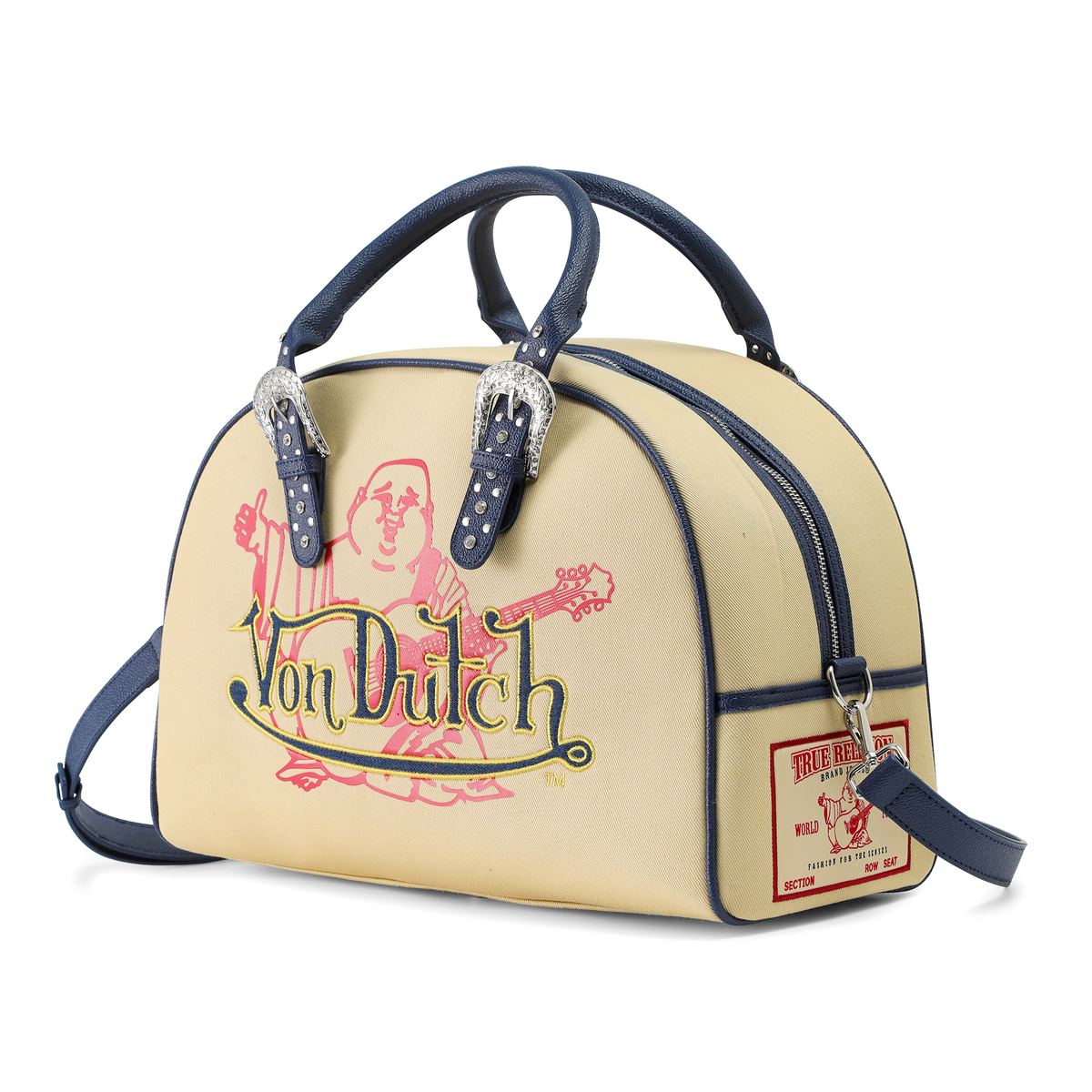 Von Dutch x True Religion Duffle Bag - Cream Denim