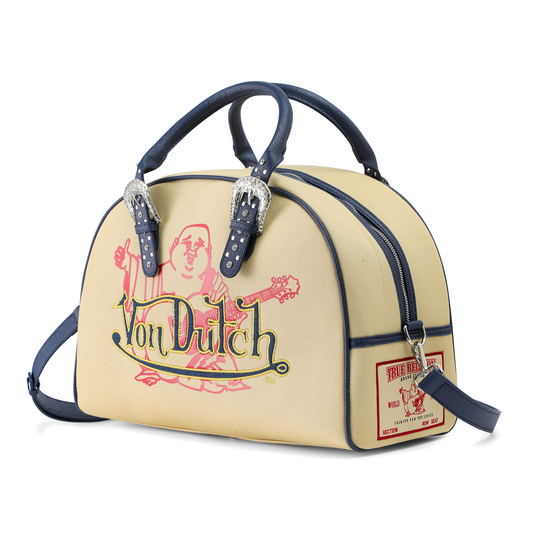 Von Dutch x True Religion Duffle Bag - Cream Denim
