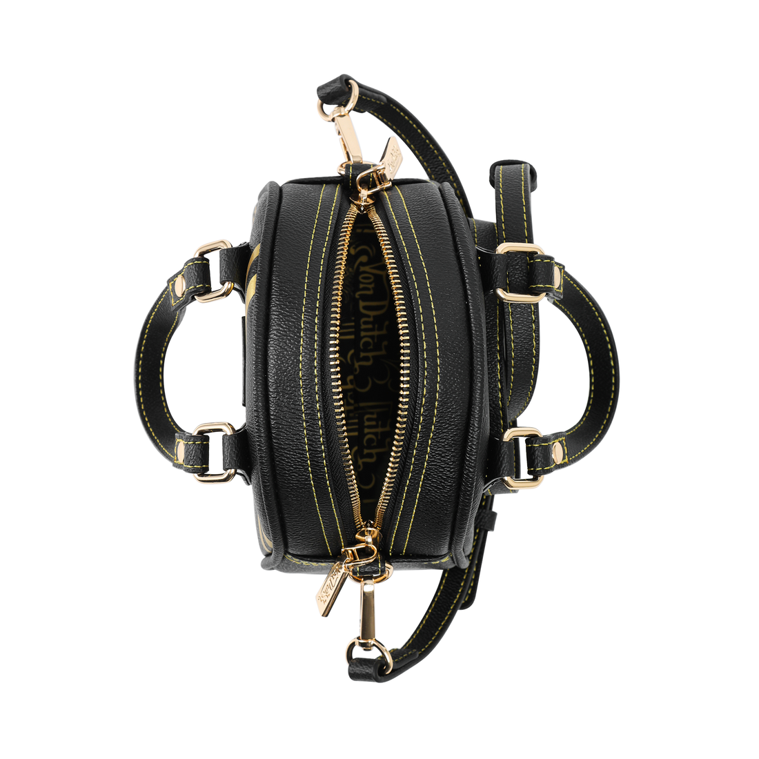 Mini Bowling Bag - Racing Stripe Black & Gold