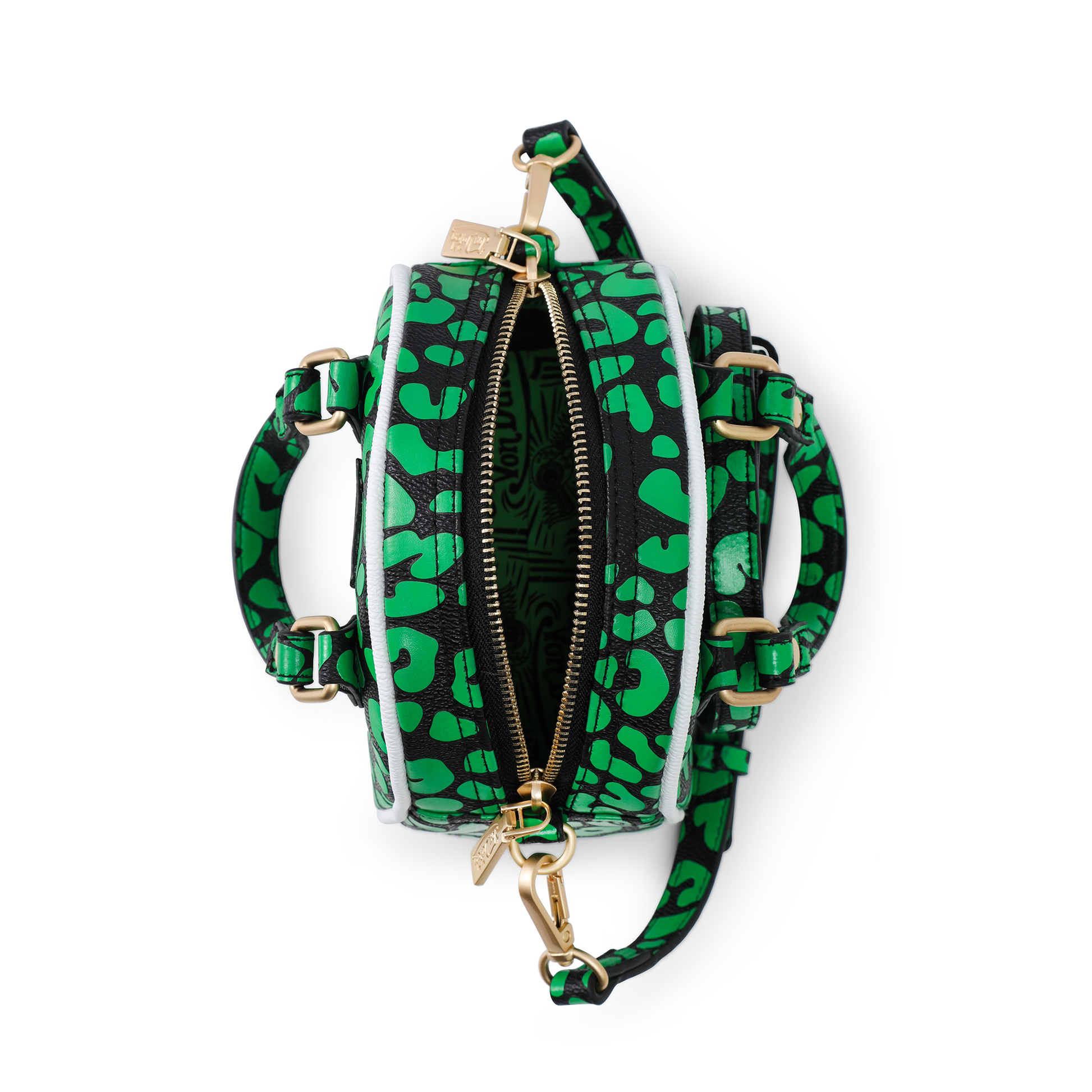 Mini Bowling Bag - Lime Green Cheetah | Von Dutch Mini Bowling Bag - Lime Green Cheetah | Von Dutch