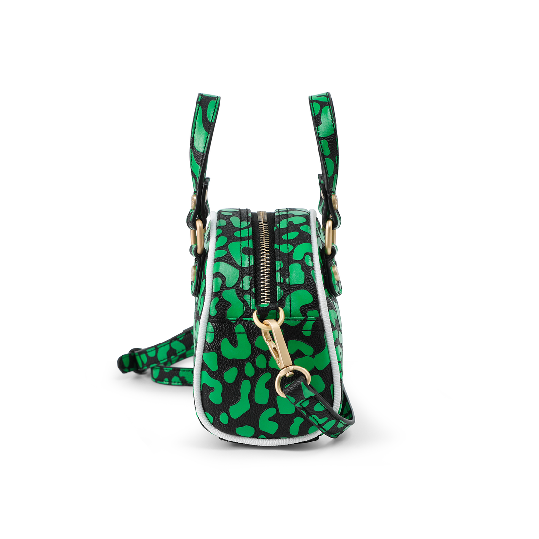 Mini Bowling Bag - Lime Green Cheetah