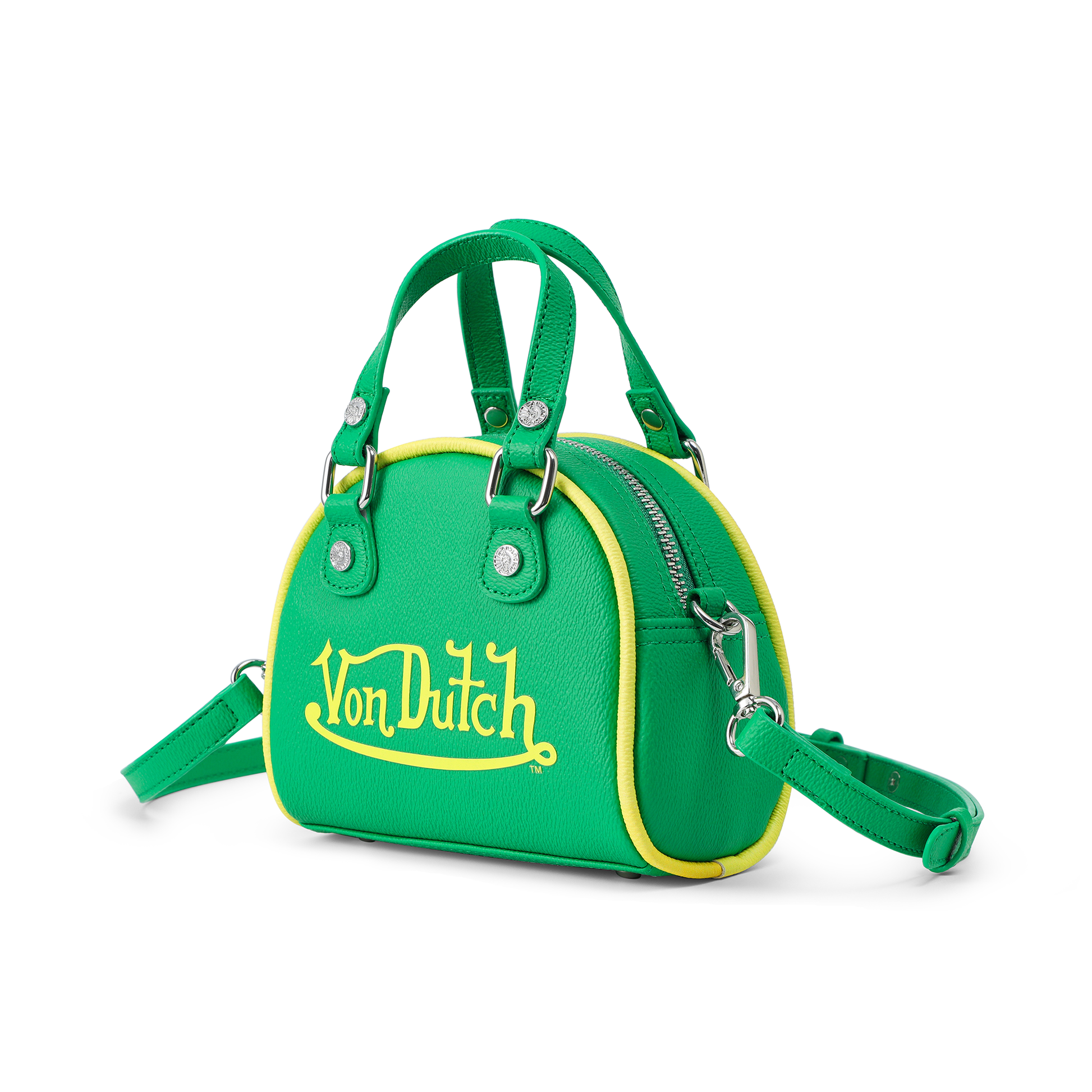 Mini Bowling Bag - Lime Green & Yellow | Von Dutch Mini Bowling Bag - Lime Green & Yellow | Von Dutch