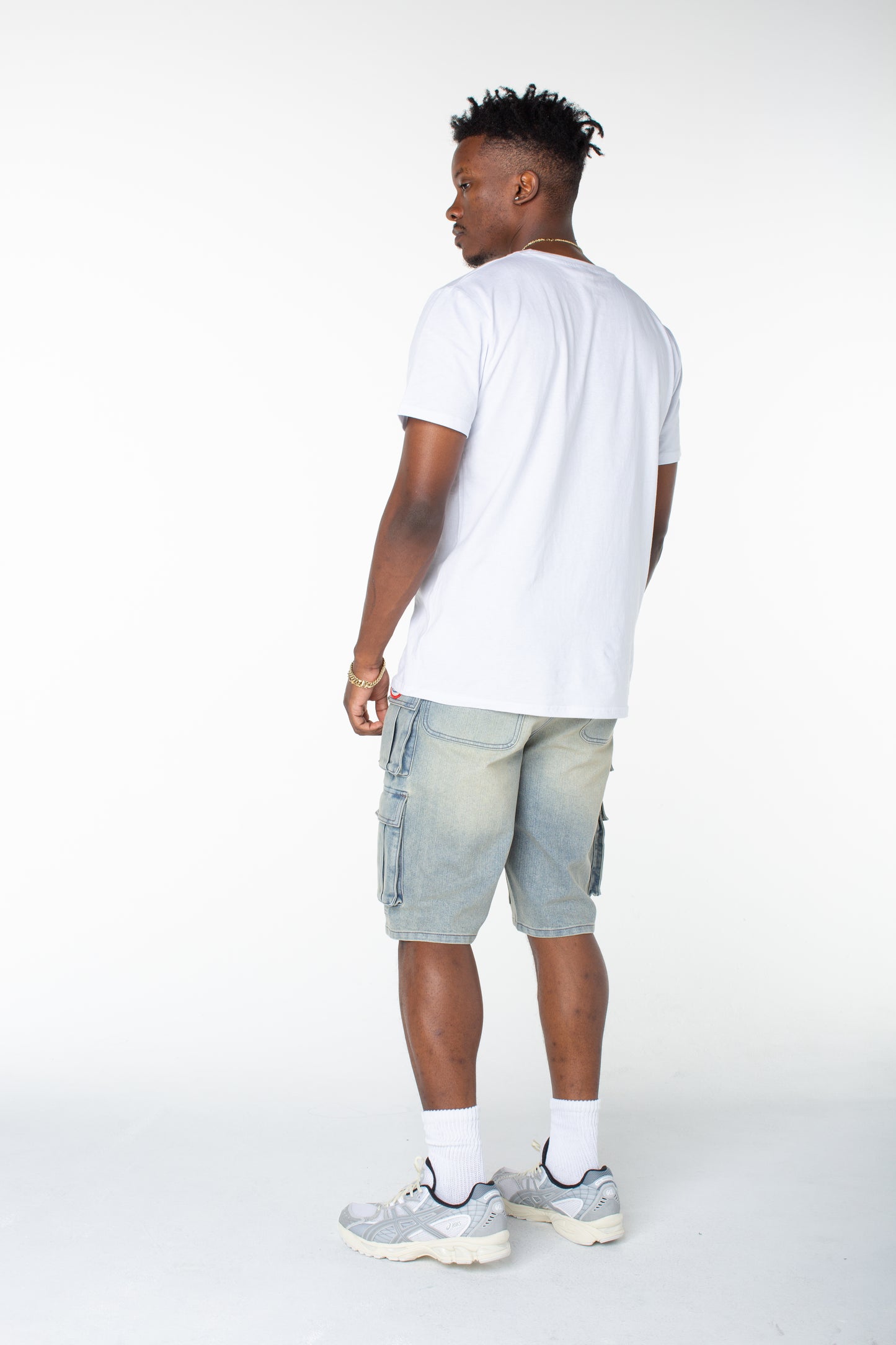 MENS CANVAS CARGO SHORT - DISTORTED WASH