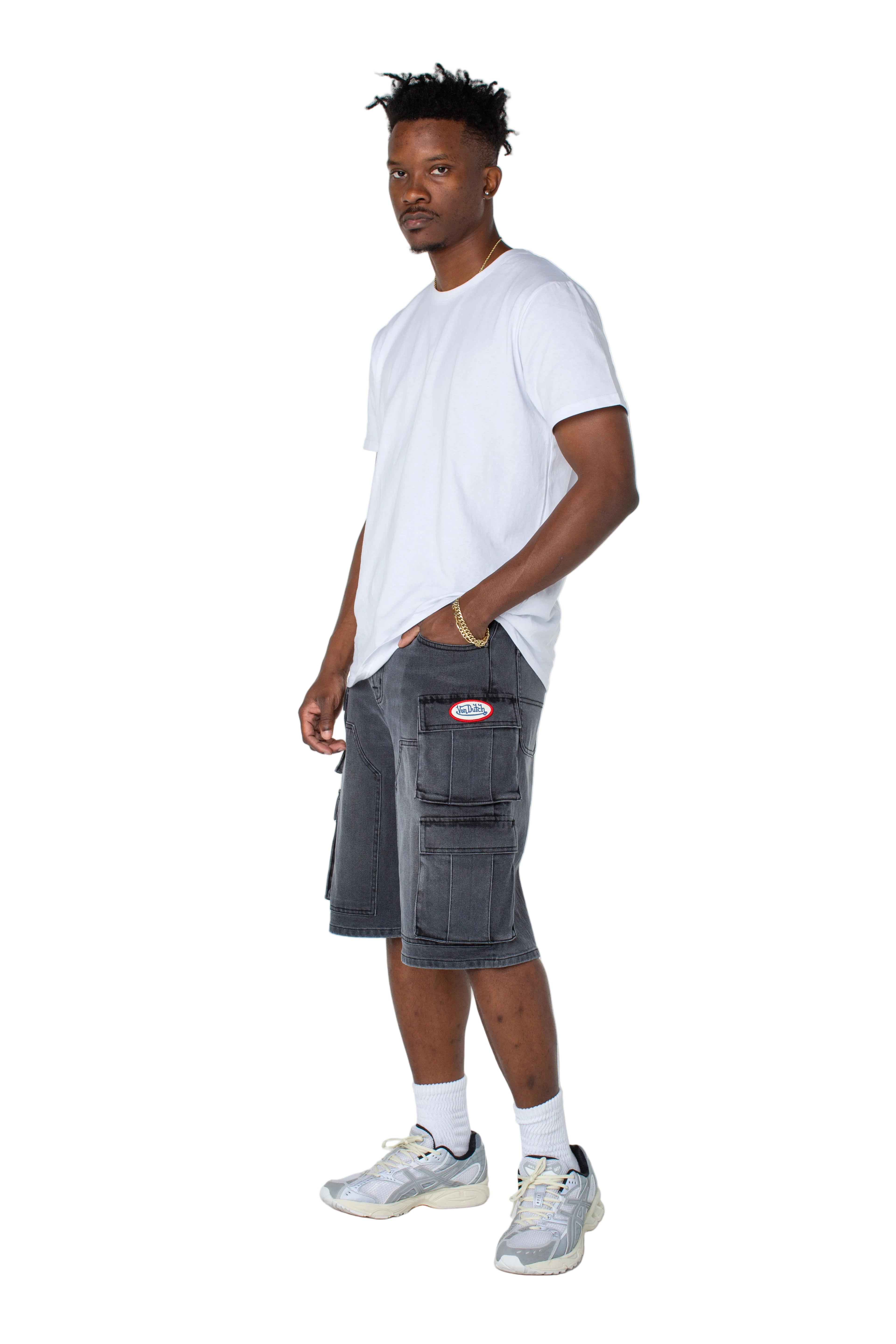 MENS DENIM CARGO SHORT - RIO WASH – Von Dutch