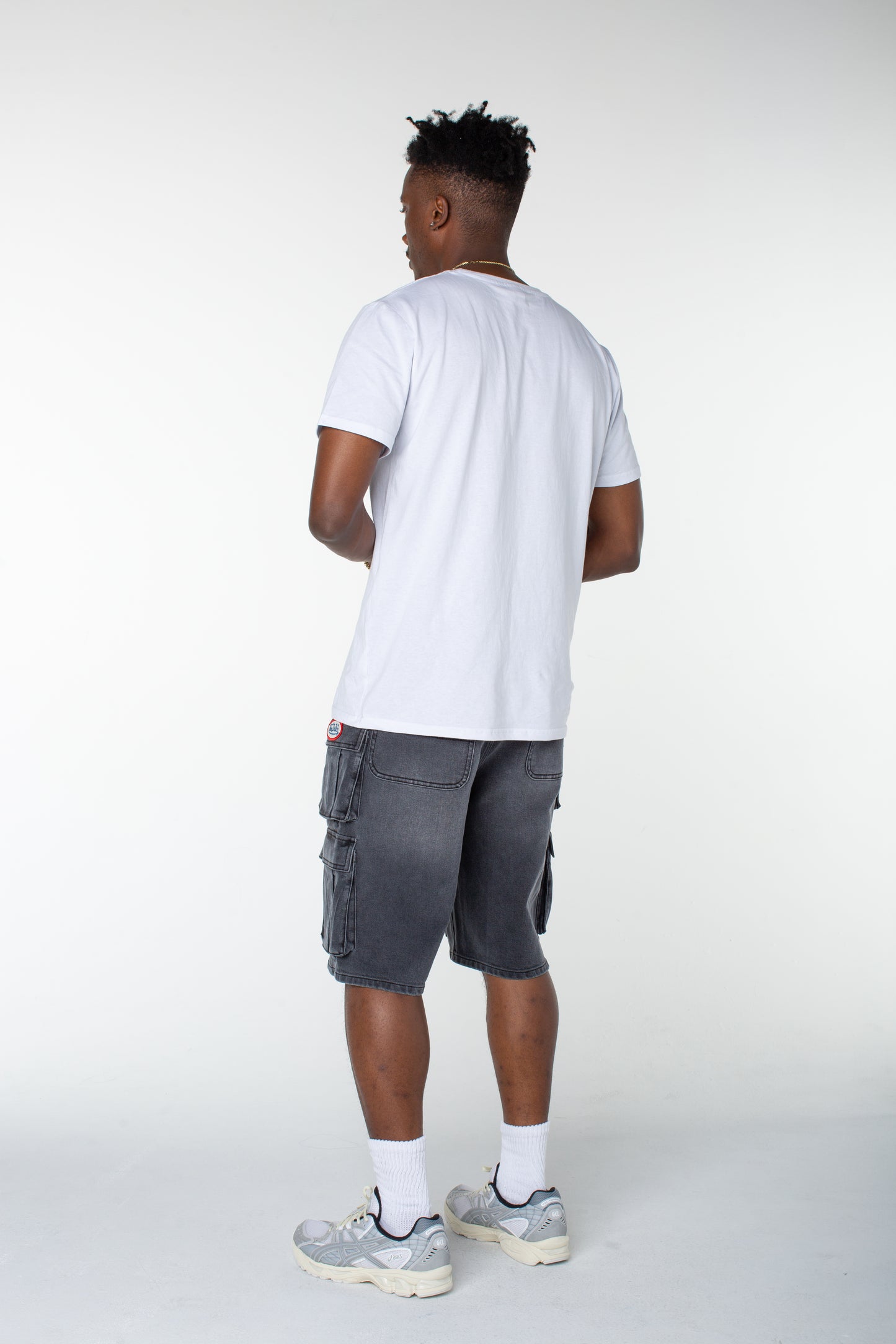 MENS DENIM CARGO SHORT - RIO WASH