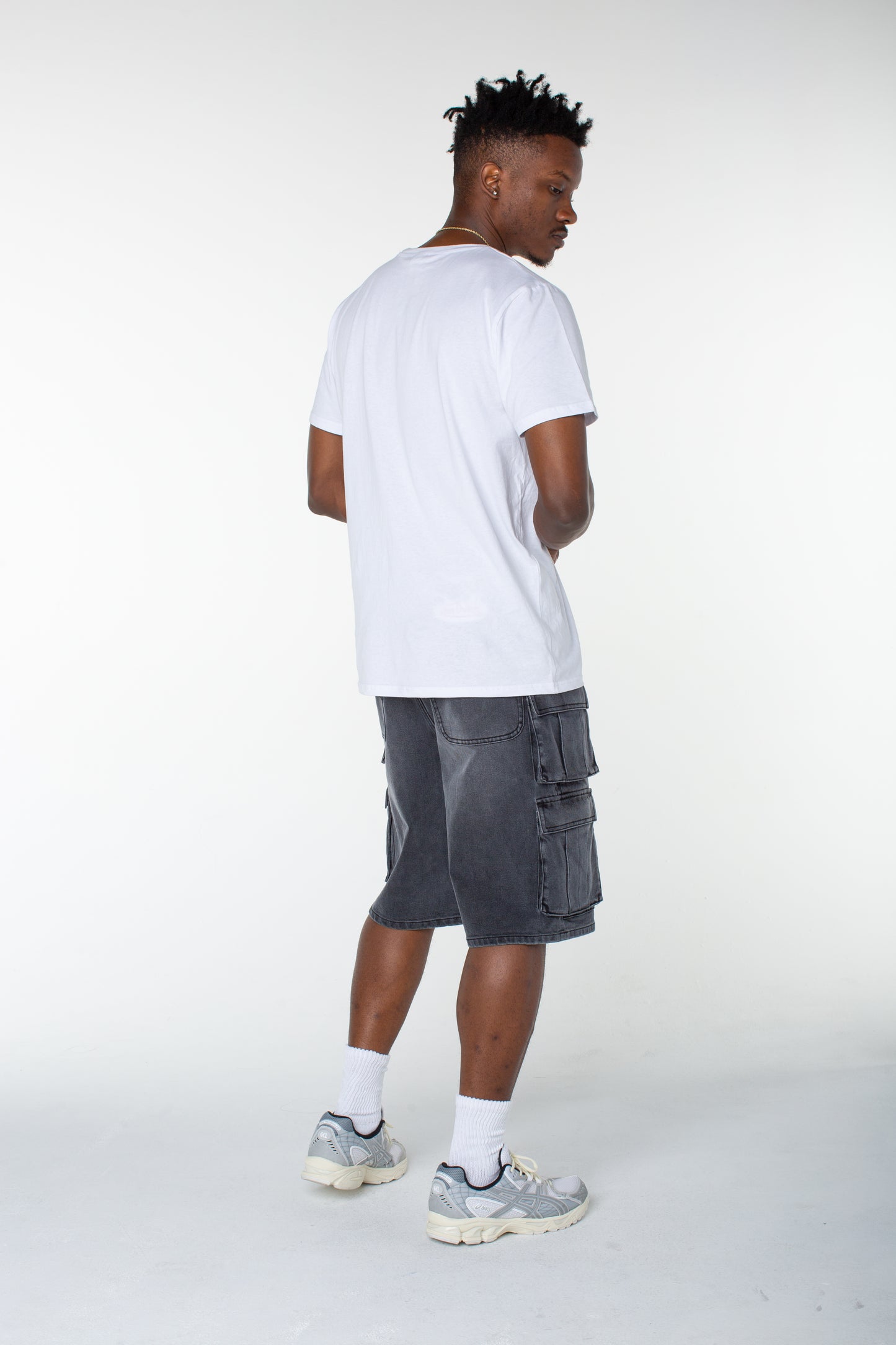 MENS DENIM CARGO SHORT - RIO WASH