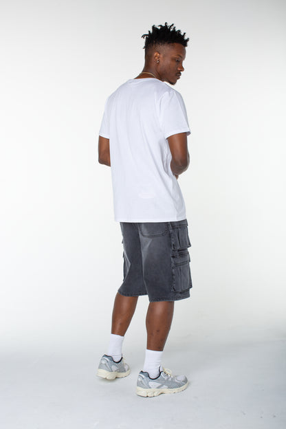 MENS DENIM CARGO SHORT - RIO WASH