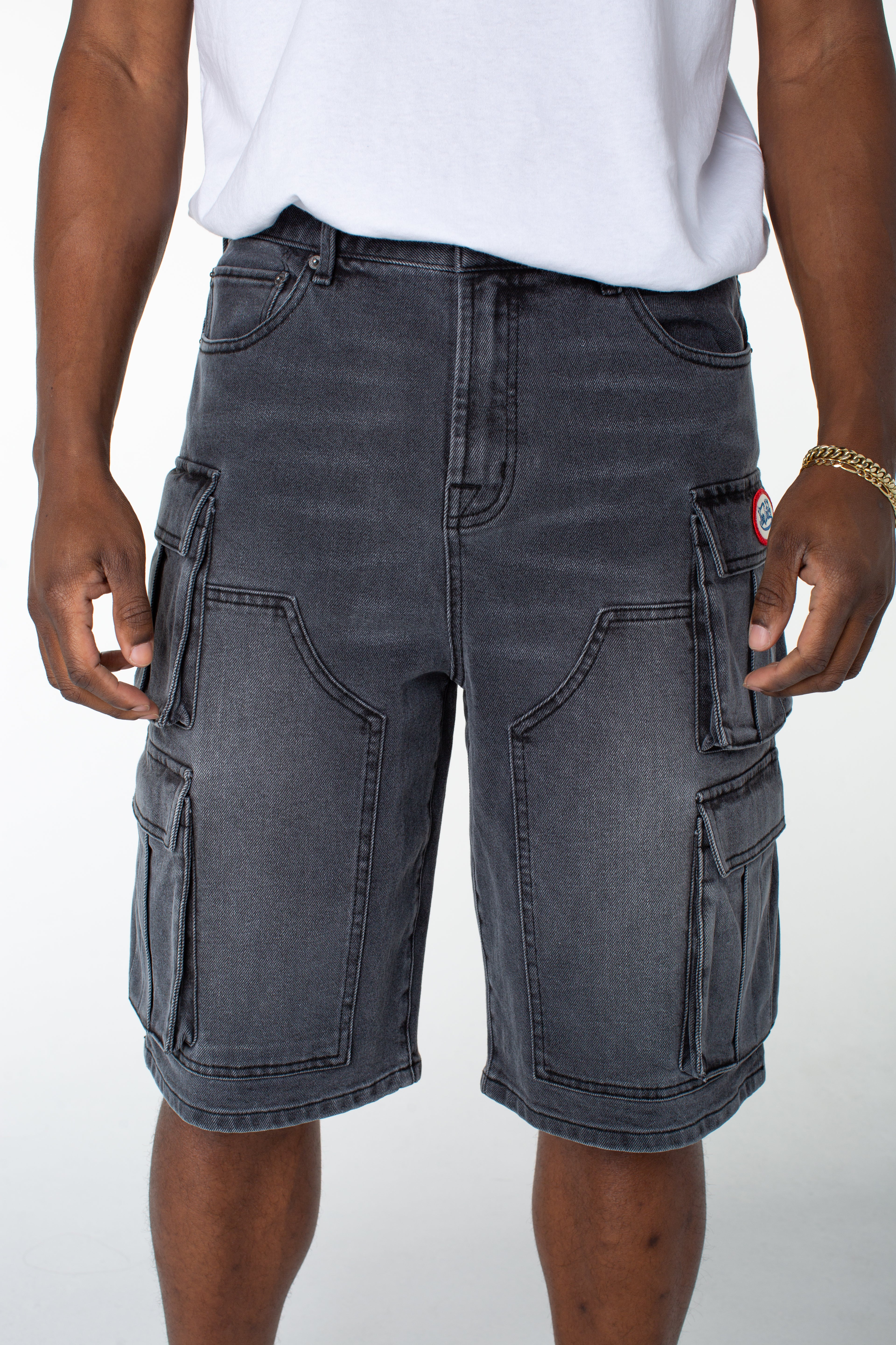 MENS DENIM CARGO SHORT - RIO WASH | Von Dutch