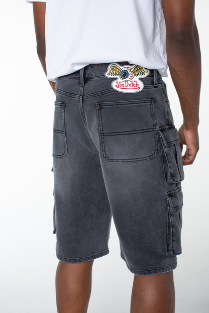 MENS DENIM CARGO SHORT - RIO WASH