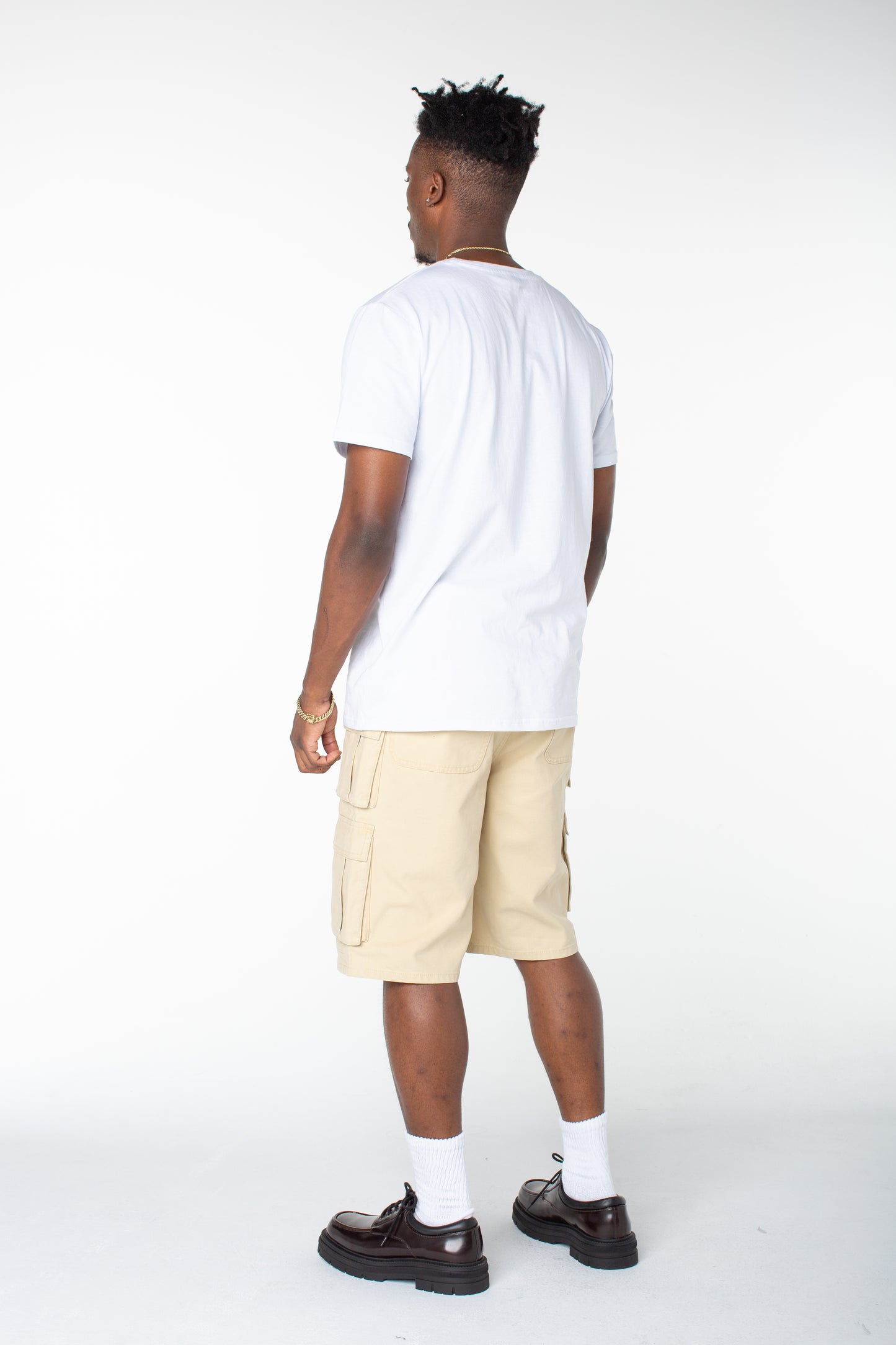 MENS DENIM CARGO - PALE KHAKI