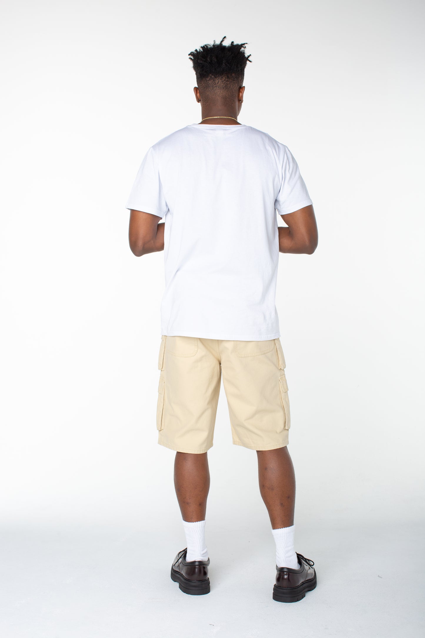 MENS DENIM CARGO - PALE KHAKI
