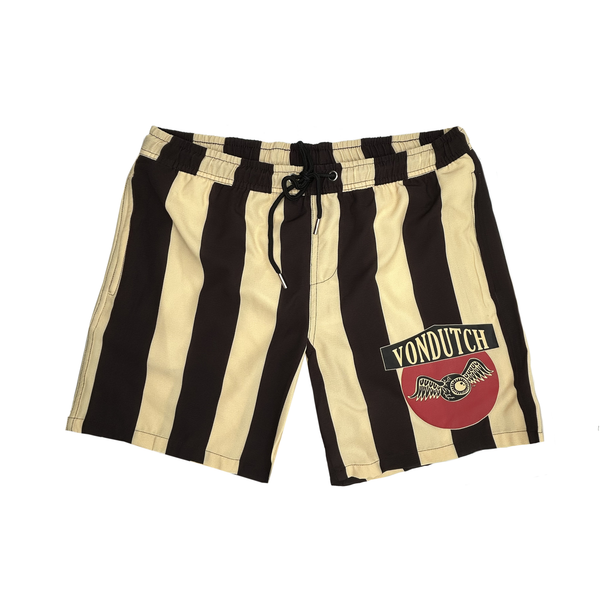 Men's Circus Swim Shorts - Black and Gold
