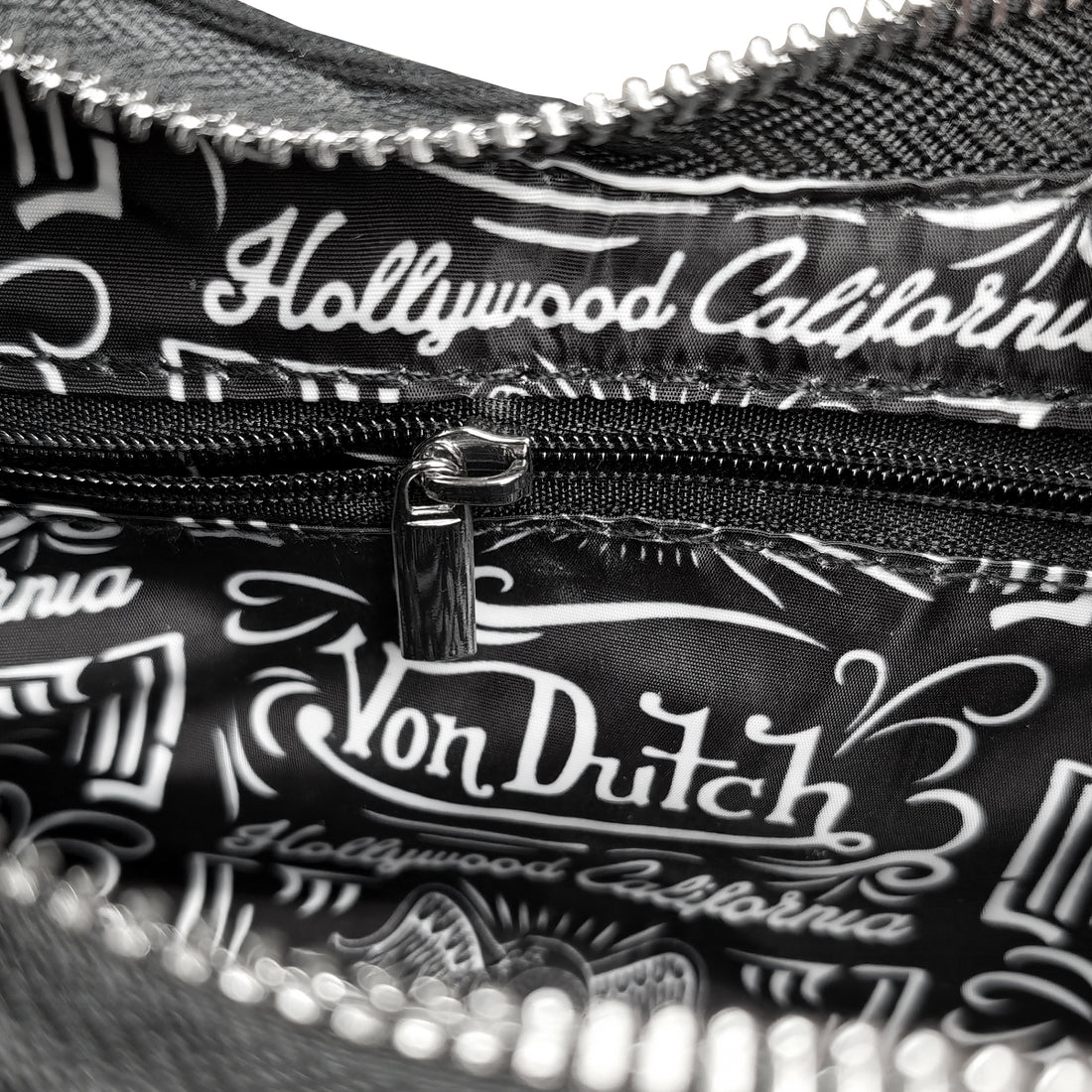 Black Multi-Logo Denim Shoulder Bag — image 7