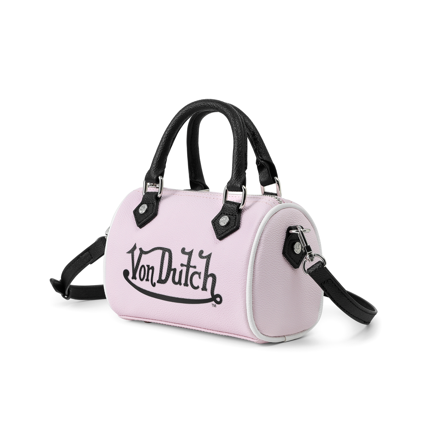 Von Dutch Core Hanna Bag - Baby Pink & Black