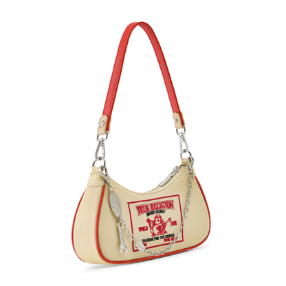 Von Dutch x True Religion Shoulder Bag - Cream Denim