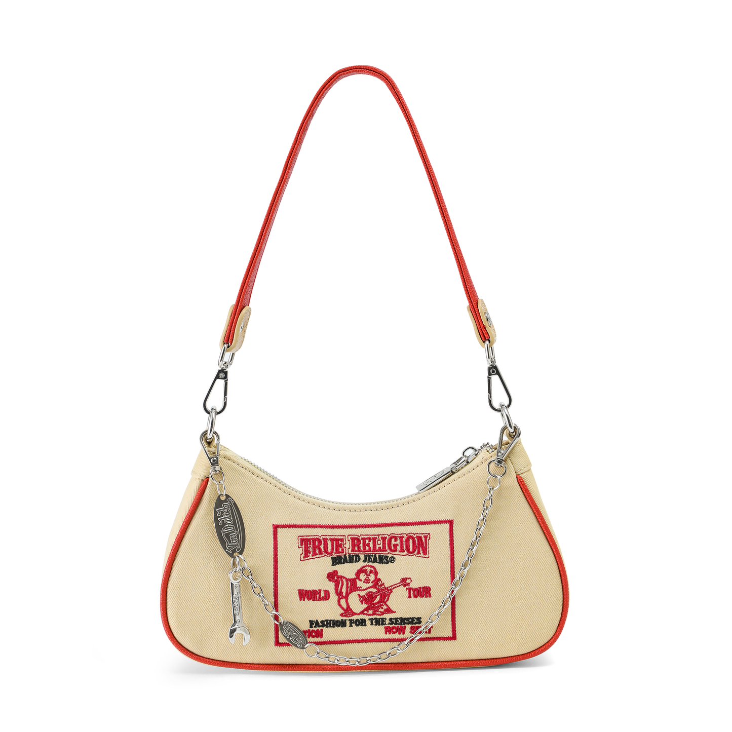 Von Dutch x True Religion Shoulder Bag - Cream Denim