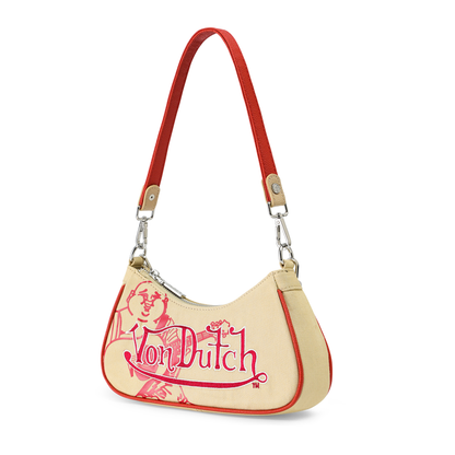 Von Dutch x True Religion Shoulder Bag - Cream Denim
