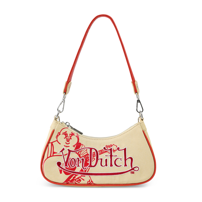 Von Dutch x True Religion Shoulder Bag - Cream Denim