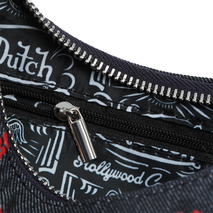 Von Dutch x True Religion Shoulder Bag - Black Denim