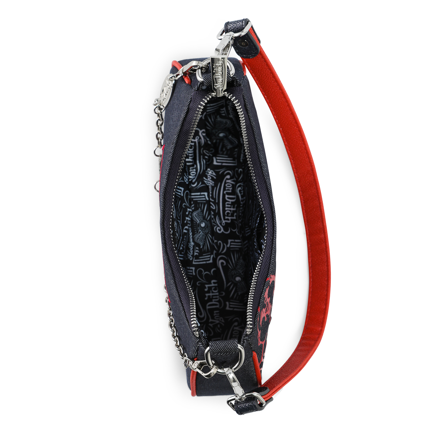 Von Dutch x True Religion Shoulder Bag - Black Denim