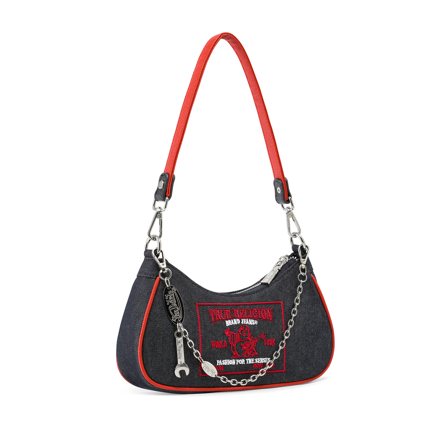 Von Dutch x True Religion Shoulder Bag - Black Denim