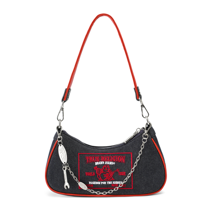 Von Dutch x True Religion Shoulder Bag - Black Denim