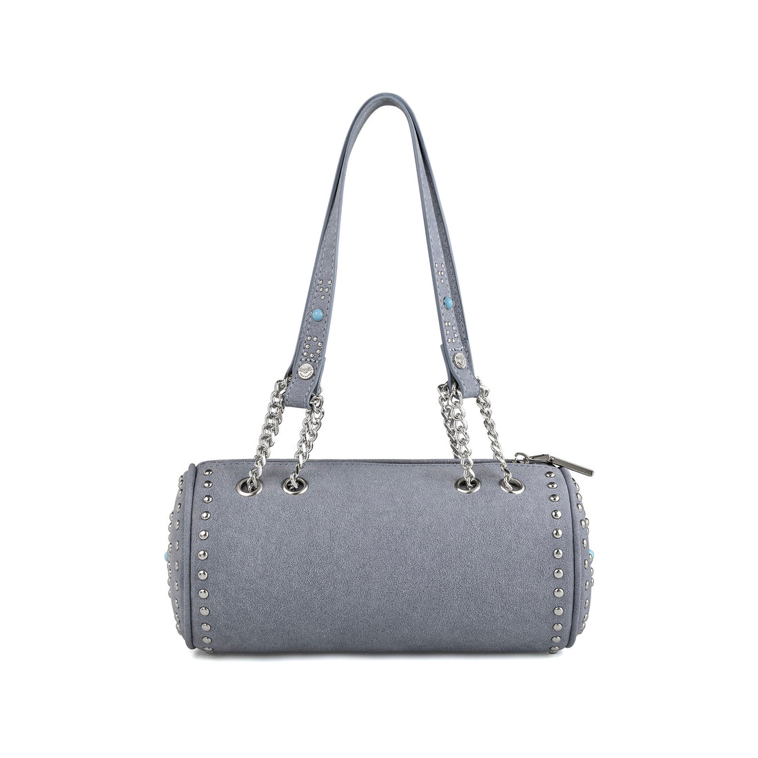 Barrel Bag - Blue Studded  Long Barrel — image 3