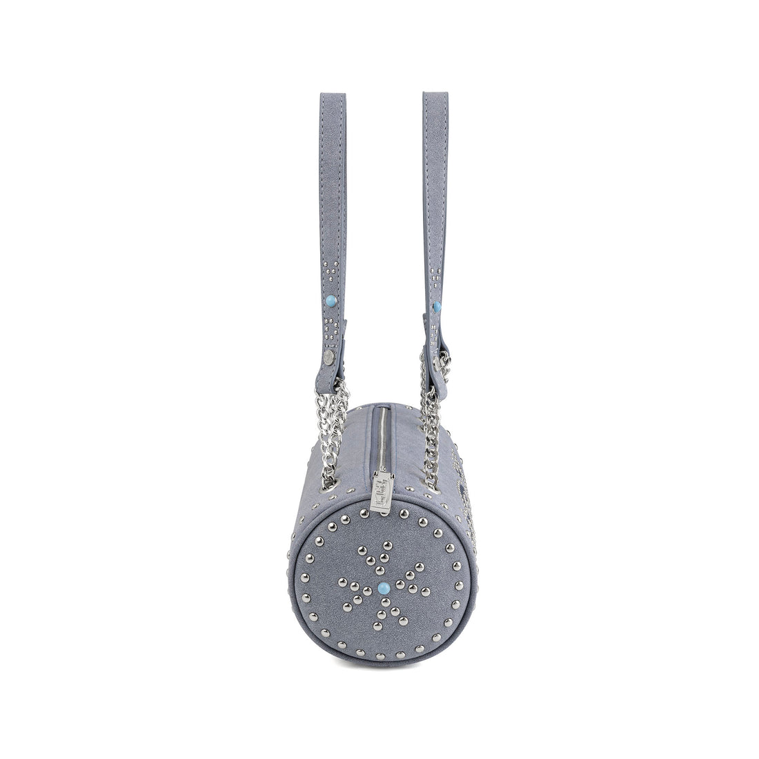 Barrel Bag - Blue Studded  Long Barrel — image 5