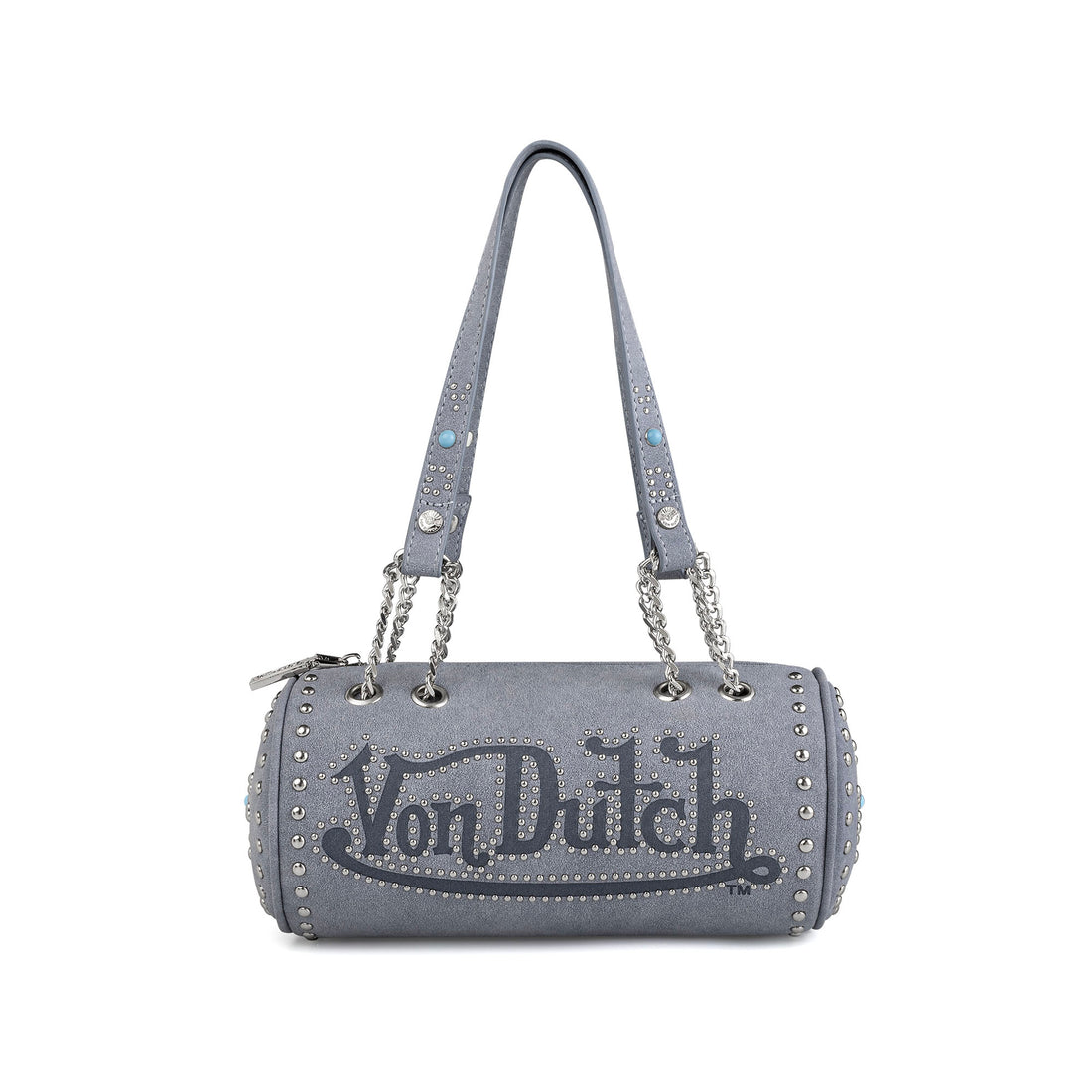Barrel Bag - Blue Studded  Long Barrel — image 1