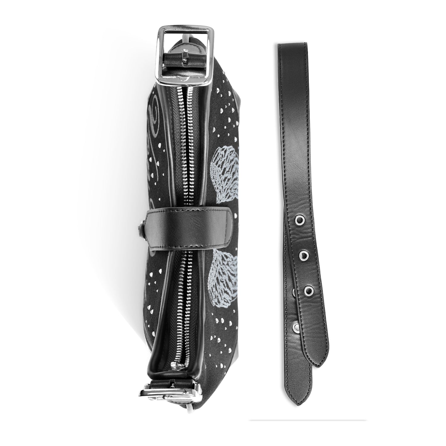 BELLA SHOULDER BAG -BLACK RHINESTONE
